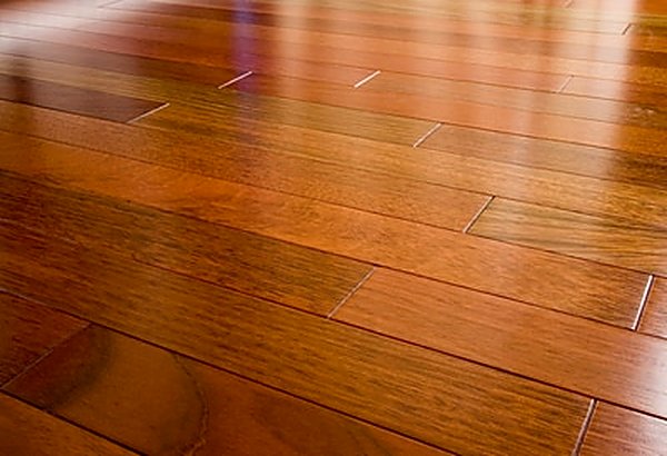 Wood floor after low-moisture deep cleaning in a San Antonio TX home